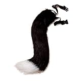 PPFINE Kunstpelz Wolf Fuchs Kostüm Schwanz Erwachsene Kinder Cosplay Halloween Weihnachtsfeier