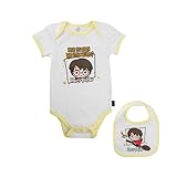 Cinereplicas Harry Potter - Baby-Body und Lätzchen kleiner Zauberer - 6-12 Monate - Offizielle Lizenz