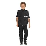 Boland 00488 - Weste SWAT, für Kinder, Einheitsgröße, Jacke, Schutzweste, Polizei, SEK, Kostüm, Karneval, Mottoparty