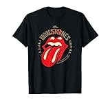 Rolling Stones Offizielles 50th Logo T-Shirt für Herren in Schwarz, Größe S, Kurzarm, Klassische Passform, 100% Baumwolle