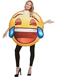 Funidelia | Emoji mit Freudentränen Kostüm 100% OFFIZIELLE für Herren und Damen Größe Einheitsgröße Emoticon, Whatsapp, Lustige & Ausgefallene - Farben: Gelb, Zubehör für Kostüm