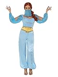 MIMIKRY Arabische Prinzessin Hellblau 3-TLG. Haremsdame Jeannie 1001 Nacht Bauchtanz Harem Orient Märchen Jasmin, Größe:M
