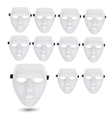 TK Gruppe Timo Klingler 12x Maske weiß - Theathermaske zum bemalen unbemalt basteln Anonymous Phantom Masken - Karneval & Fasching & Halloween - Fastnachtskostüme