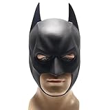 UZNIYTR 1pcs Erwachsene Cosplay Maske, Halloween Latex-Maske, Halloween Horror Vollkopf Schwarze Maske, Kostümzubehör Kopfbedeckung Schwarzer Helm, Party Maske Requisiten
