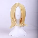 Wig for The Seven Deadly Sins Nanatsu no Taizai Elaine Perücke, goldblond, hitzebeständig, Kunsthaar, Cosplay-Perücken + Perückenkappe, CHINA wie auf dem Bild