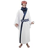 DigiTizerArt Anime Costume for Ryomen Sukuna of Jujutsu Kaisen with Transfer Tattoo Cosplay Costume Halloween Cosplay Outfit (XL)