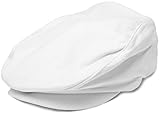 styleBREAKER Unisex Cabrio Cap einfarbig, Schiebermütze, Klettverschluss verstellbar, Newsboy Cap, Schirmmütze 04023004, Farbe:Weiß