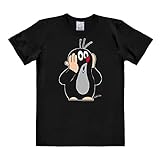Logoshirt TV I Der kleine Maulwurf I Oh Oh I T-Shirt Print I Damen & Herren I kurzärmlig I schwarz I Lizenziertes Originaldesign I Größe XL
