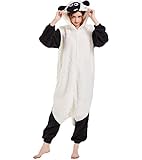 DarkCom Tier Onesie Halloween Cosplay Wallis Schwarznase Kostüm Karneval Einteiliger Pyjamas Overall für Damen und Herren L
