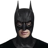 nezababy Herren Superheld Bat Maske Ritter Vollkopf Helm Superheld Kopfbedeckung Halloween Kostüm Zubehör Masque Dress up Requisiten (Schwarz-A)