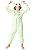 Disney Stitch Onesie Mädchen, Kuschelige Warm Einteiler Schlafanzug Kinder, Baby Yoda Geschenke für Mädchen Weihnachten (Grün Baby Yoda, 7-8 Jahre)