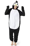 LorranTree Relaxo Kostüm Pinguin Onesie Jumpsuit Tier Relax Kostuem Damen Herren Pyjama Fasching Halloween Schlafanzug Cosplay Erwachsene Karneval Einteiler Pinguin-S