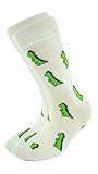 Gurken Gemusterte Bunte Socken (DE/NL/SE/PL, Numerisch, 36, 42, Regular, Regular, Dinosaurier)