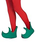 Generique - Wichtel-Schuhe Kostümzubehör Elf grün Einheitsgröße