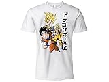 T-Shirt DragonBall Goku Super Saiyan Offiziell Weiß Kinder Erwachsene Jungen, Weiß, 14-15 Jahre