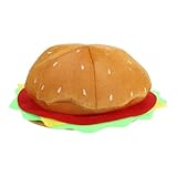 Amosfun Hamburger Hut Lustiges Kostümzubehör Food-kostümzubehör Mini-kostüm-food-hut Übergroßer Plüschhut Neuheit Burgerhut Party-burger-hut Hot-dog-hut Reisen Eimerhut Draussen Stoff