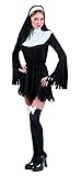 Boland 83817 - Kostüm Set Sexy Nonne, Schwarz-Weiß, Größe M, kurzes Kleid und Haube, Kostümset für Karneval, Mottoparty oder JGA
