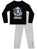 Wednesday Mädchen Schlafanzug | Mädchen-Pyjama-Sets | Die Addams Family Kinder Pyjamas | Schwarz 128