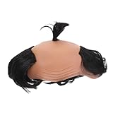 STOBOK Perücke Herren Glatze Samurai Karneval Halbglatze Stirnglatze Verrückter Latex Glatze Kappe Mottoparty Cosplay Kopfbedeckung Haarschmuck Zubehör