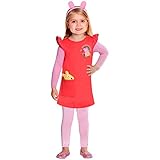 (PKT) (9905929) (PKT) Child Girls Peppa Pig Red Dress Costume (2-3yr)