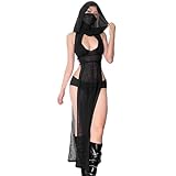 JasmyGirls Cosplay Dessous Frauen Halloween Teufel Kostüm Goth Transparentes Kleid Succubus Prinzessin Freches Rollenspiel Outfits