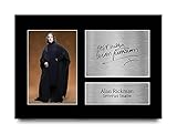 HWC Trading A4 Alan Rickman Severus Snape Harry Potter Geschenke gedrucktes signiertes Autogramm Bild für Film-Fans