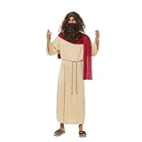 EraSpooky Erwachsene Jesus Kostüm Herren biblische religiöse Heilige Robe Halloween Party Rollenspiel