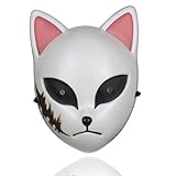 Ghzste Japanische Anime-Maske, Demon Katze Maske, Anime Cosplay, realistischer Fuchs-Maske, Kostümzubehör Halloween