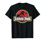 Jurassic Park Classic Red And Yellow T-Rex Logo T-Shirt