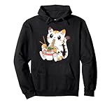 Lustige Japanische Anime Katze Ramen Nudeln Manga Kawaii Pullover Hoodie