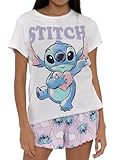 Disney Stitch Schlafanzug | Lilo Und Stitch Pyjama | Damen Schlafanzüge | Weiß S