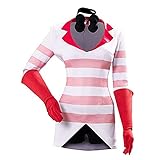Jilijia Hazbin Hotel Cosplay Alastor & Blitzo Smoking Anzug Angel Dust Playsuit Kleid Halloween Party Kostüm für Erwachsene Männer & Frauen