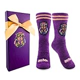 Harry Potter Socken für Damen, Rutschfeste Socken, Hogwarts Socken für Frauen und Jugendliche, Hogwarts Geschenk | Lila