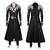 Generisch Unisex Anime Cos FF7 Sephiroth Cosplay Kostüm Shin'Ra Held Uniform,2XL,Black