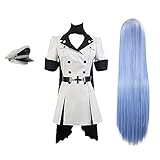 Akame ga Kill! Cosplay Kostüm Night Raid Akame und Esdeath Empire Uniformkleid mit Perücke Anime Halloween Cosplay Outfit für Frauen