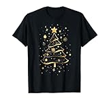 Goldenes Weihnachtsbaum-Design, elegant, glitzernd, Weihnachten T-Shirt