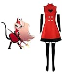 Aayahakawa Hazbin Hotel Cosplay Kostüm Charlie Morningstar Cosplay Outfits Kleid Anime Uniform Halloween Karneval Party Thema Dress Up Anzug (S)