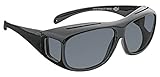 WEDO 27148599 Überzieh-Sonnenbrille für Autofahrer & Brillenträger, polarisierende Gläser gemäß ISO Norm, 100% UV Schutz, inkl. Hülle, Schwarz, für Brillen mit max. Breite 14 cm & max. Höhe 5 cm