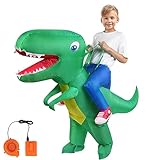 AOOWU Dino Kostüm, 3PCS Dinosaurier Aufblasbares Kostüm,Kinder Dinosaurier Kostüm Lustige Aufblasbare Kostüme, Halloween-Kleid Lustiges Kostüm Aufblasbare für Karneval Party Geburtstags-Geschenk