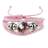 PQKL-party Demon Slayer Armband,Demon Slayer Merch,1pcs Demon Slayer Abzeichen Druck Armband,Unisex, Peripherie Spielelement Abzeichen Armband,Anime Armband,Geschenk,für Kinder Erwachsene Anime-Fans