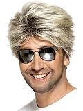 Smiffys 80er Assi Perücke, Blond, Kurz und glatt