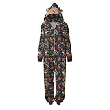Masrin Weihnachts Pyjama Onesie für Familien Damen Herren Kinder Baby Jumpsuit Kuschelig Hoodie mit Reißverschluss Weihnachten Schlafanzug Einteiler Overall Christmas Couple Partner Hausanzug Set