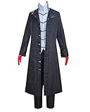 Anime Persona 5 Ren Amamiya Akira Kurusu Joker Cosplay Kostüm Halloween Uniformen Party (schwarz, X-Small)