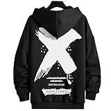Moshtashio Hoodie Herren Basic Kapuzenpullover Langarm Sweatshirts Classic Männer Sweatjacke Druck Pullover Unisex Casual