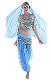 Seawhisper 1001 Nacht Kostüm Damen Kostüme Jasmin Jeannie Orient Prinzessin Bauchtänzerin Haremsdame Faschingskostüme Fasching