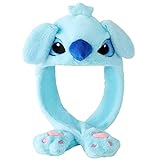 Lovemonster Niedliche bewegliche Ohren Hut, lustige Plüsch Hase Tier Ohren Mützen weich gemütlich Dress Up Wintermütze für Erwachsene Frauen Männer, Blau