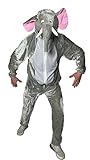 Foxxeo graues Elefanten Kostüm für Erwachsene, Größe:XXXXL