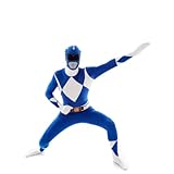 Morphsuits Offizielles Blaues Power Ranger Kostüm für Erwachsene - M (150cm-162cm)