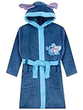Disney Lilo Und Stitch Bademantel Mädchen | Morgenmantel Stitch Und Angel | Kinderbademantel Mädchen | Blau 128