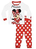 Disney Minnie Maus Schlafanzug | Baumwolle Schlafanzug Mädchen | Pyjama Kinder Lang 110